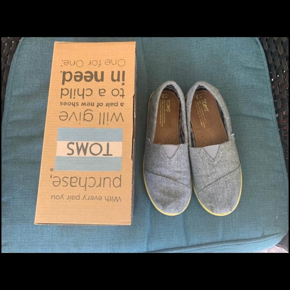 Toms Yellow Pop Herringbone Shoes